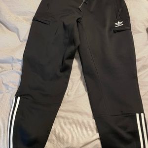 Adidas Men's Black 3-Stripes Jogger Sweatpants